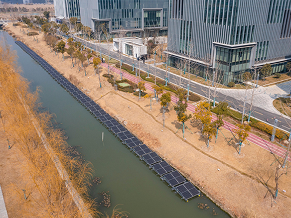 全球足跡｜光+氫！陽光能源西伏河防眩光漂浮式光伏項目演繹“電站掘金”公式